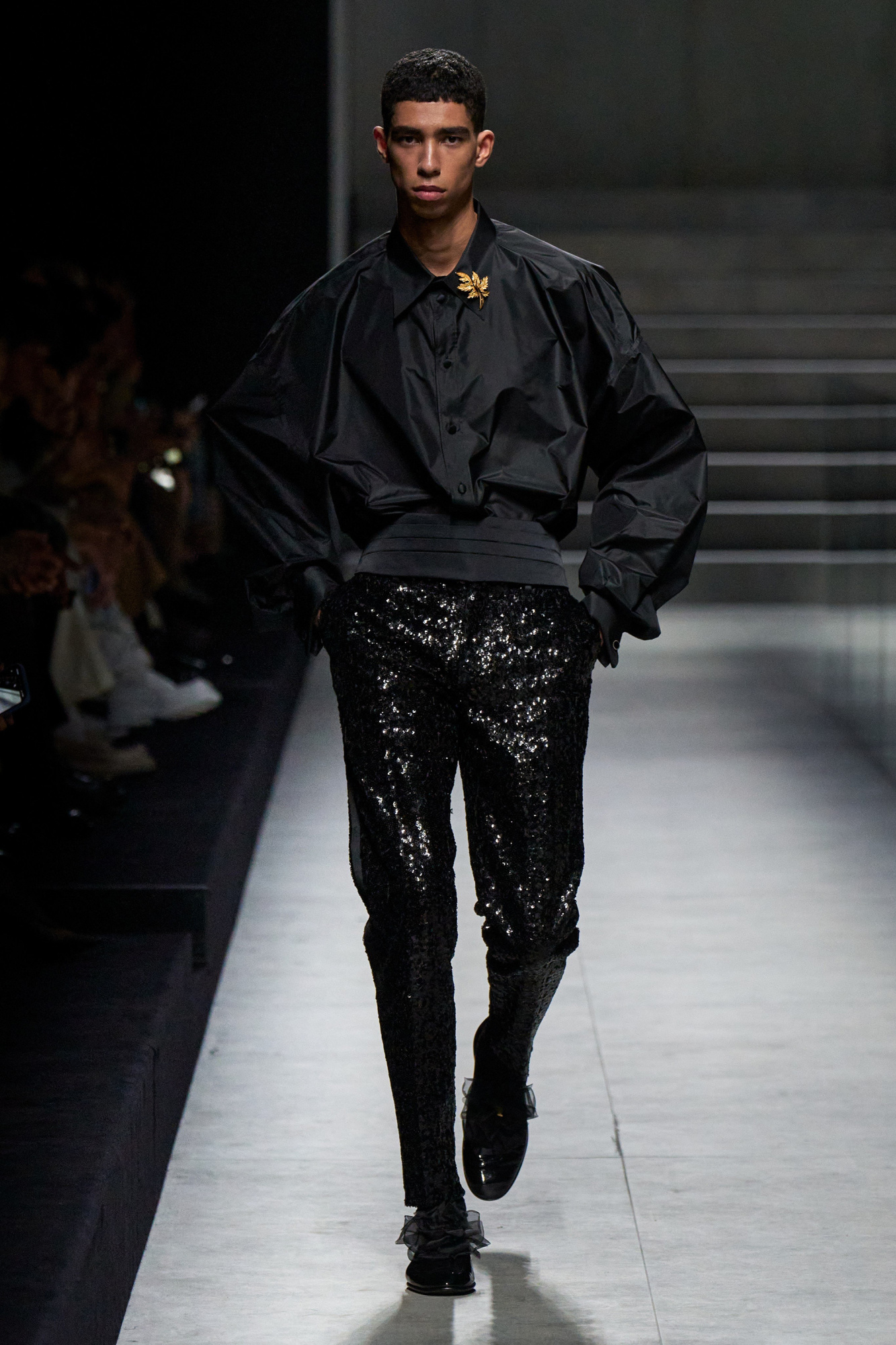 パンツ DOLCE & GABBANA SLIM-FIT GABARDINE TUXEDO TROUSERS Wool gabardine tuxedo pants in Black for Women